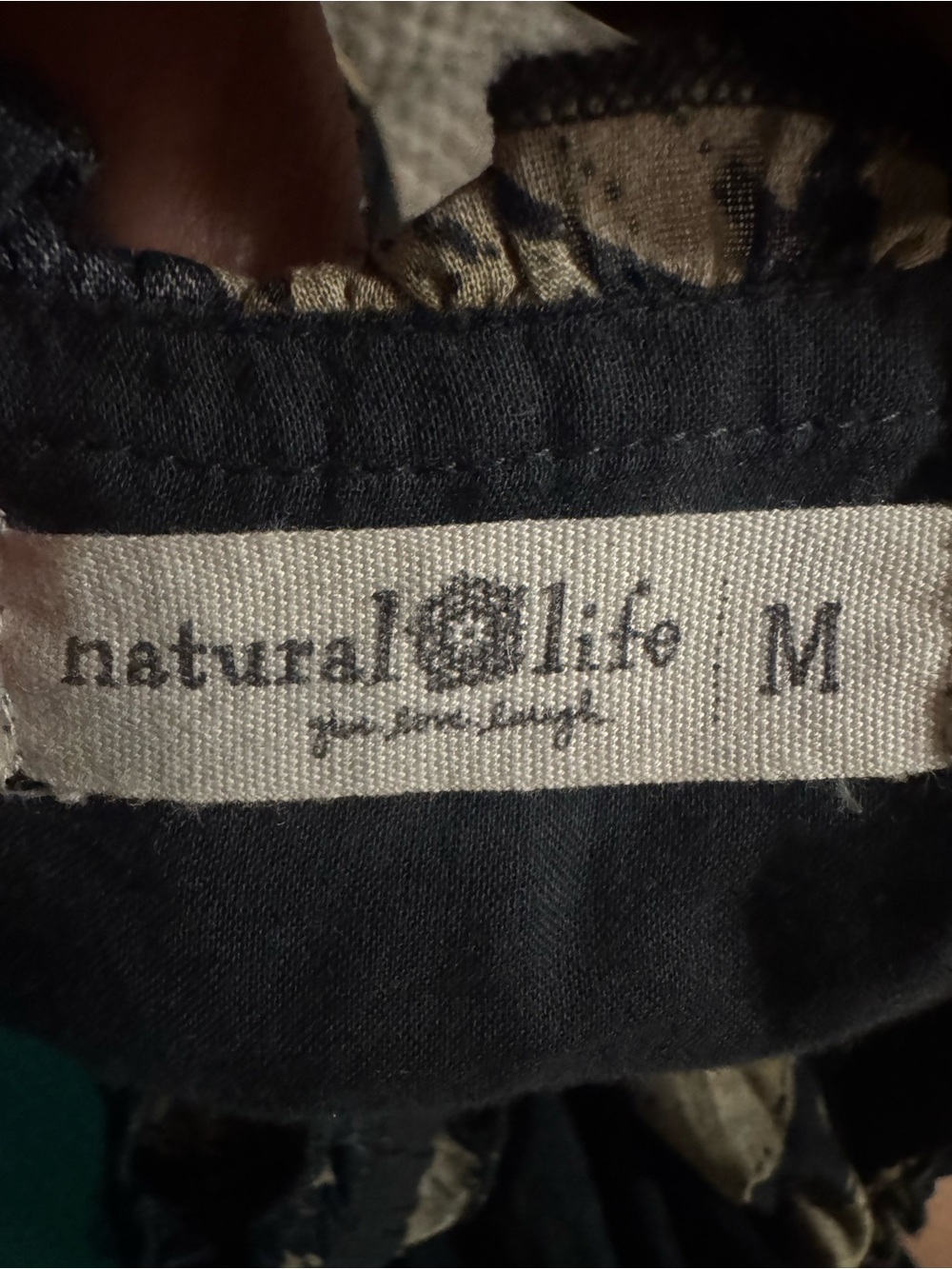 NATURAL LIFE Black Maxi Dress with Cream Floral Print - Picture 4 of 8